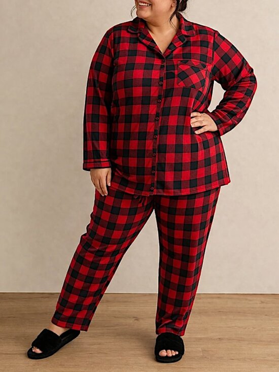 Wondershop Other - Wondershop Women’s / Unisex -1X Buffalo Check Pajama Set Top & Bottom NEW
